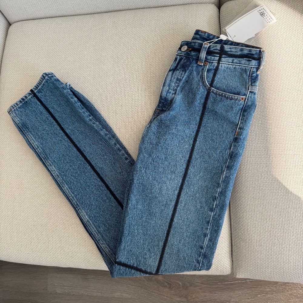 MM6 Maison Margiela Contrast Piped Cotton Jeans